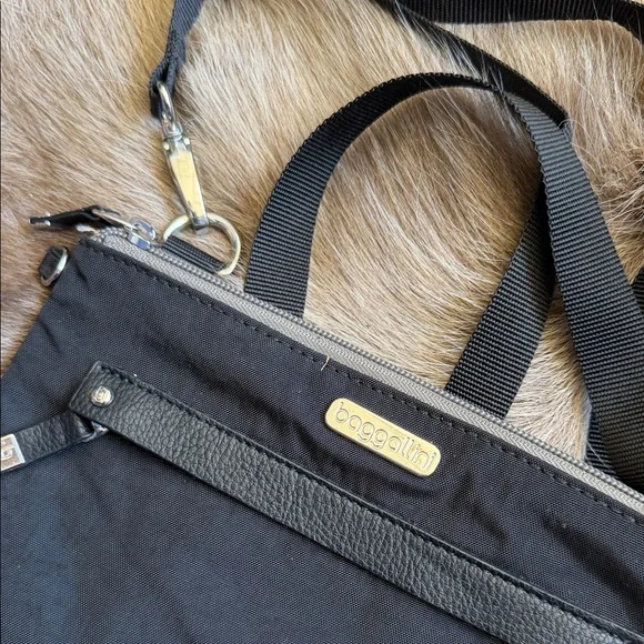Baggallini Black Crossbody Bag with Silver Accents - Picture 2 of 4